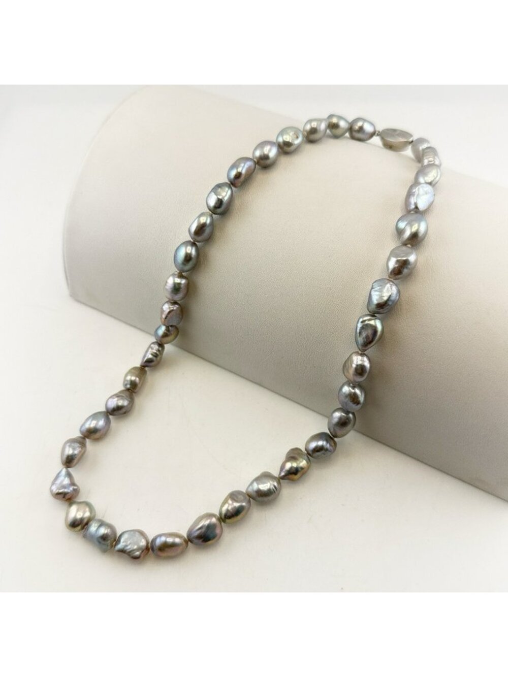 Honora Pearl Necklace Gray Baroque 19" Sterling Silver Grey Chunky 925 Classic